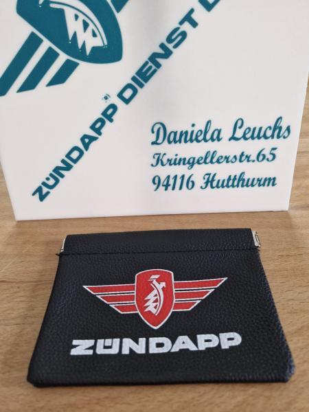 Zündapp Kunstleder Aufbewahrungstasche 15 x 10,5cm beidseitig bedruckt.